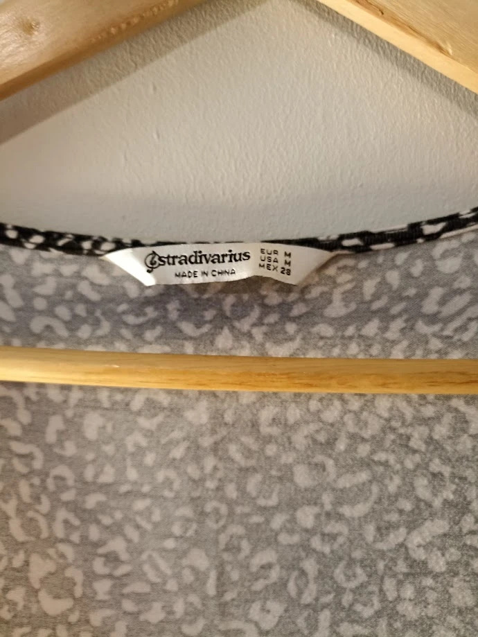 Magnífico Vestido Porteño Stradivarius - Leopardo N&B - Talla M – photo 5